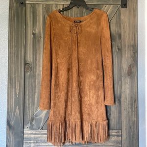 blu pepper Suede Dress